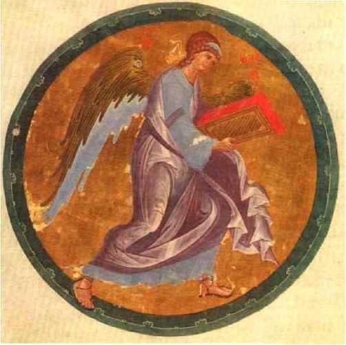 Ангел Миниатюра из Евангелия Хитрово 1395 год Размер страницы 322248 - фото 6