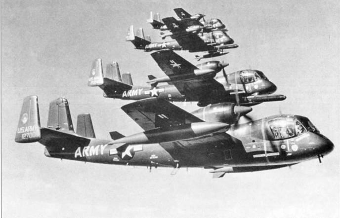 В одном строю летят три OV1B и один OV1C учебный полет Крайне редкий кадр - фото 52