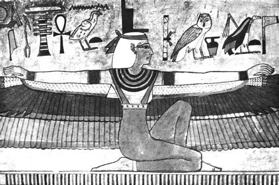 Изида Расписанный рельеф из гробницы Сети I в Долине царей XIX династия - фото 2