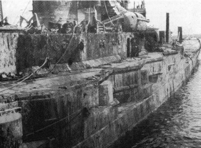 Корпус Гинденбурга поднят из воды Линейный крейсер Гебен во время - фото 178