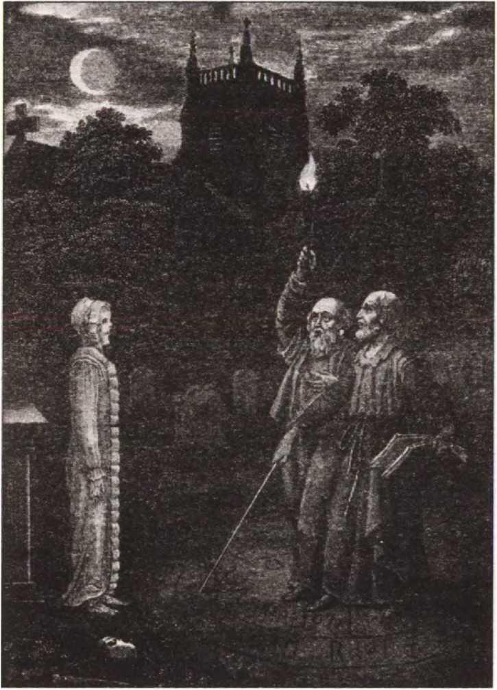 Астрологи Джон Ди и Эдвард Келли вызывают духа Гравюра Эбенезера Сибли 1825 - фото 4