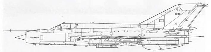 МиГ21 бис Внешне МиГ21бис отличался от МиГ21МФ более широким фюзеляжем и - фото 8