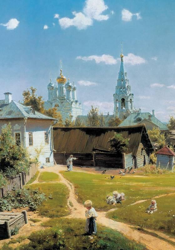 Московский дворик фрагмент Поленов В Д Сердце в будущем живет - фото 74