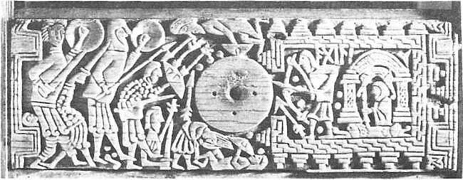 Крышка франкского гроба изготовленная в Нортумбрии в начале VIII в Легко - фото 4