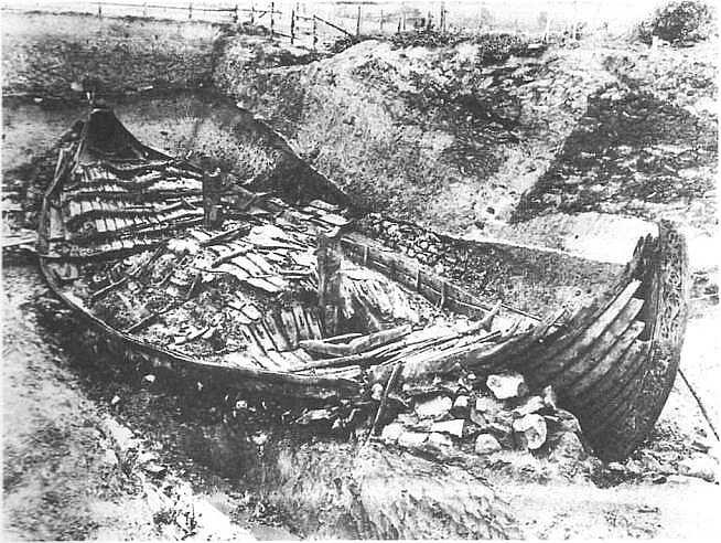 Раскопки корабля в Осеберге в 1904 г Использовался как погребальный корабль - фото 6