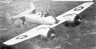 Грумман Скайрокет в полете Скайрокет являлся первым двухдвигательным - фото 3