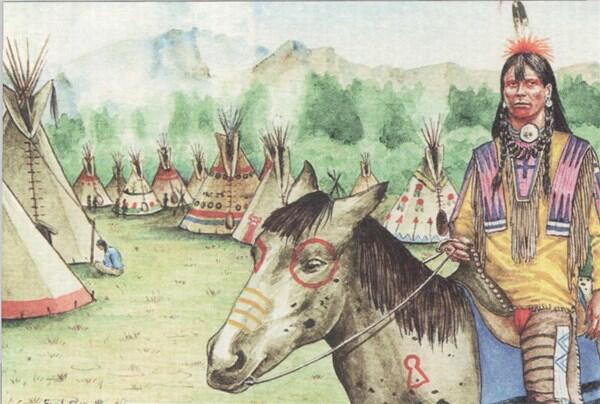 Лагерь Ассинибойнов Кочевые индейцы предпочитали разбивать лагерь возле воды - фото 5