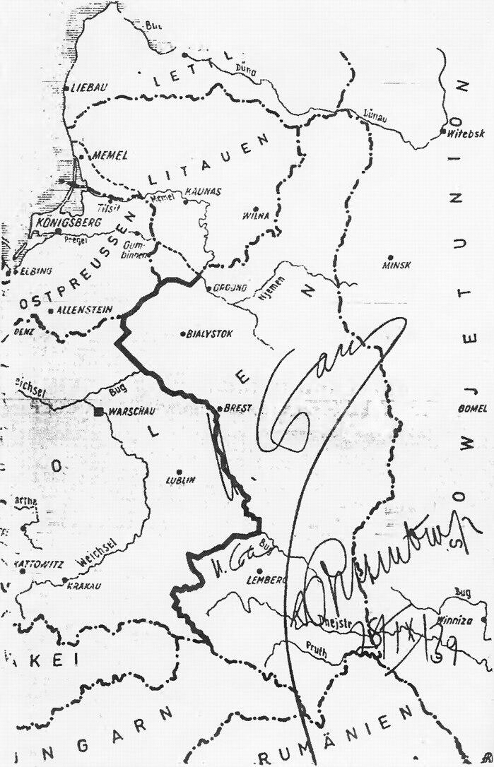 Карта Польши с обозначением сфер интересов Разметка и обозначение - фото 15
