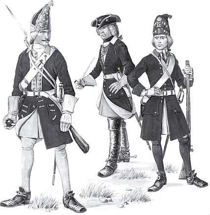 Воины армии Карла XII начала XVIII в гвардейский гренадер офицер - фото 34