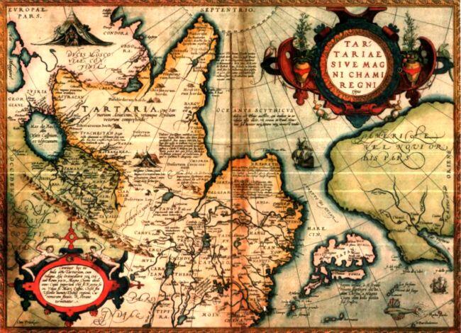 Карта Тартарии A Ортелиус 1570 roд В оформлении обложки - фото 60