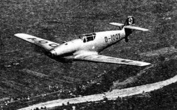 Прототип Bf 109V3 с мотором Jumo 210А К тому же мессершмитт отличался - фото 6