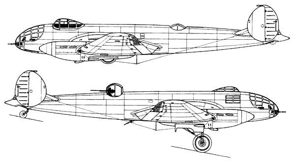 Дальний бомбардировщик ДБ240 с убранной турелью ТАТБТ вверху и выдвинутой - фото 15