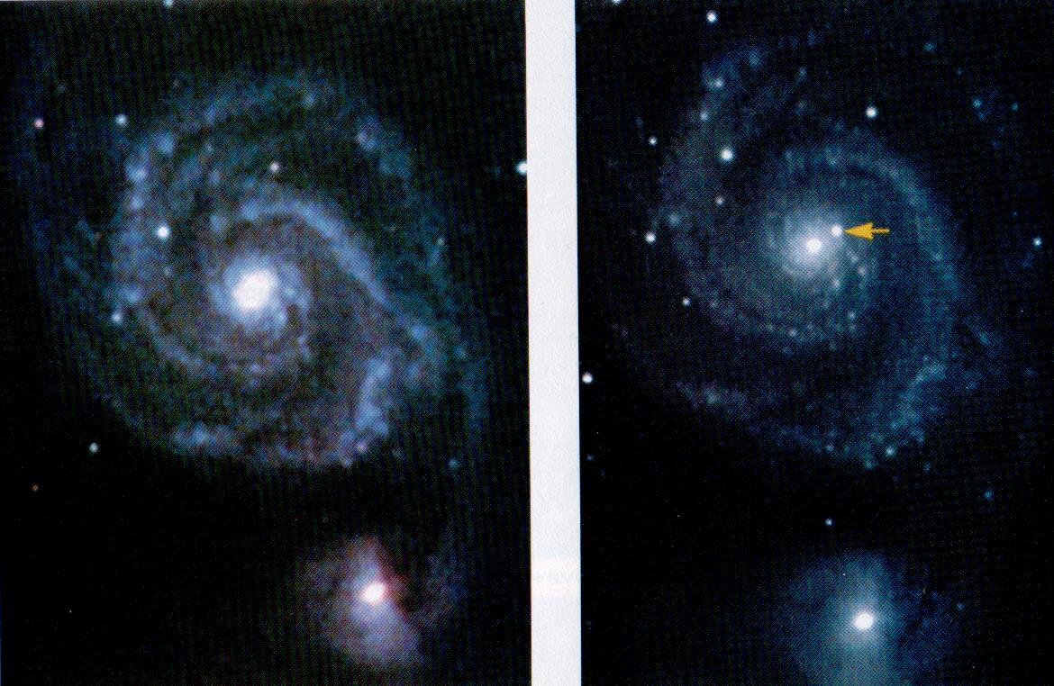 Рис 143 Достаточно яркая сверхновая показана стрелкой вспыхнувшая в - фото 160