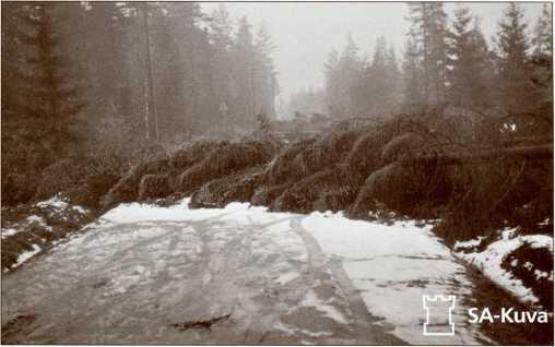 Засека из деревьев на дороге Противотанковый ров и эскарп Мины и фугасы - фото 13