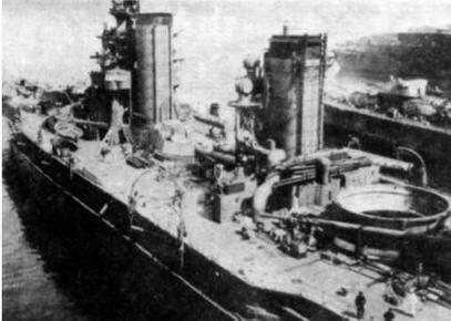 Линейный корабль Ямаширо на достройке 1916 г Размерения длина 20513 м - фото 10