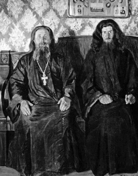 Портрет священника и диакона 1907 г Худ Борис Кустодиев В назначенный час - фото 1