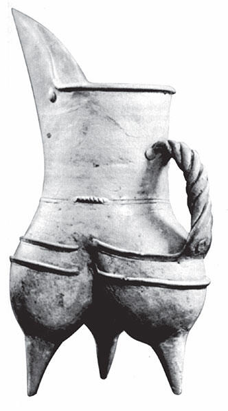 Бронзовый ритуальный сосуд в форме коровьих сосков 32 тысячелетие до н э - фото 1