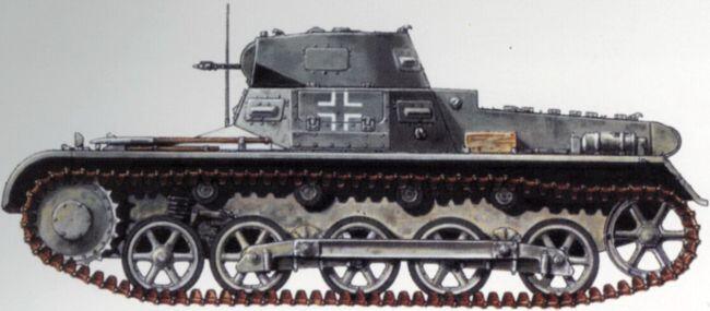 Немецкий легкий танк PzIB Масса 6 т экипаж 2 человека вооружение - фото 64
