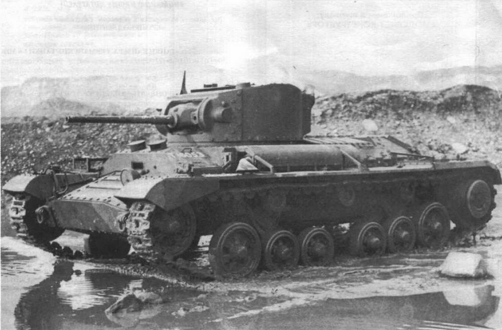 Один из первых серийных танков Valentine I на полигоне Великобритания 1939 - фото 1