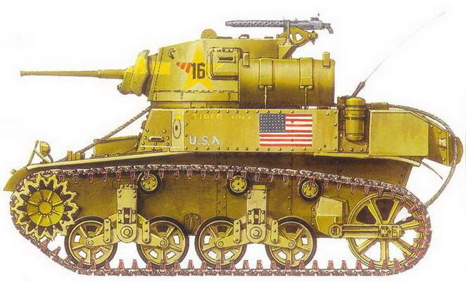 Легкий танк M3А1 3й взвод рота С 1й танковый батальон 1й танковой - фото 66