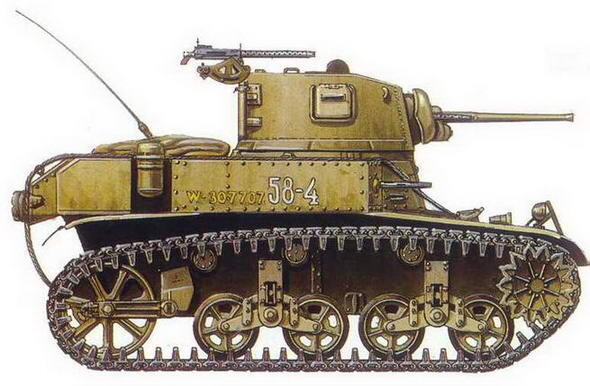 Легкий танк M3А1 258й отдельный танковый батальон Красной Армии Закавказский - фото 69
