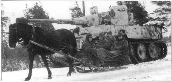 Тигр 502го батальона под Ленинградом Танк целиком окрашен в белый цвет - фото 58