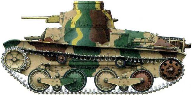 Японский легкий танк Тип 94 ХаГо с так называемой маньчжурской подвеской - фото 147