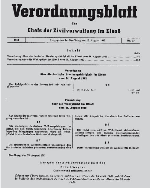Нацистский декрет о введении воинской повинности в Эльзасе от 25 августа 1942 - фото 9