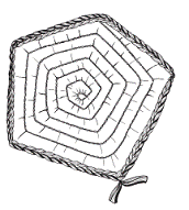 Рис 33 Вязание пятиугольного мотива Вязание зигзагообразного мотива Чтобы - фото 33