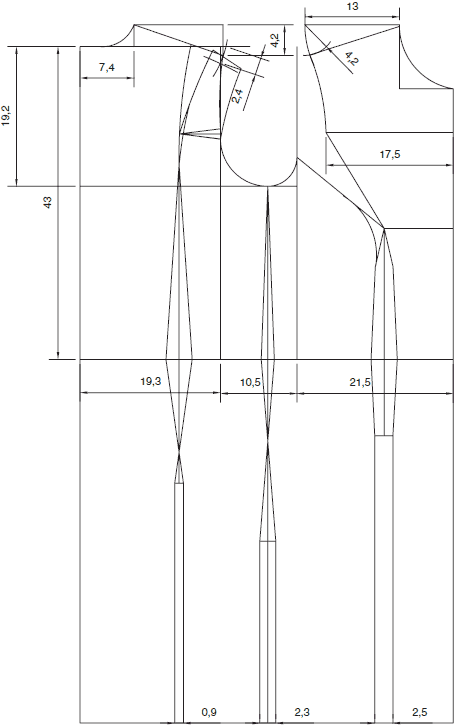 Фигура 1 Исходная основа Свободный промежуток в области переда и два нахлеста - фото 25