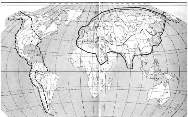 Рис 4 Карта мира на которой приблизительно очерчены границы Великой Русской - фото 4