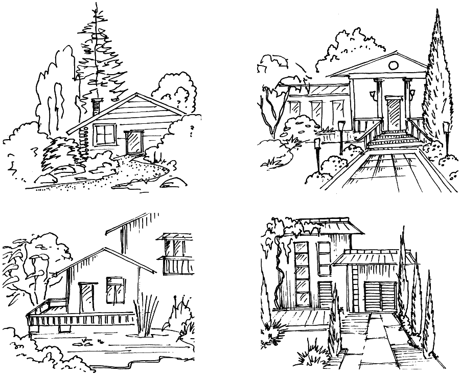 На рисунке показаны четыре фасада различающиеся стилистическим решением Это - фото 3
