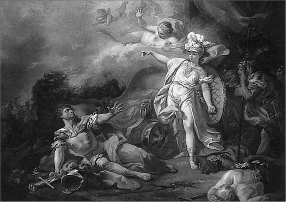 Битва Марса и Минервы с картины ЖЛ Давида С установлением в Риме - фото 11
