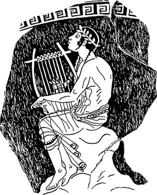 Орфей исполняющий свои песни Фрагмент керамики Середина V в до н э И у - фото 9
