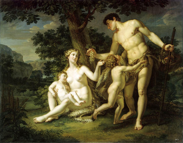 Иванов Андрей Адам и Ева с детьми под деревом 1803 Десять человек - фото 1