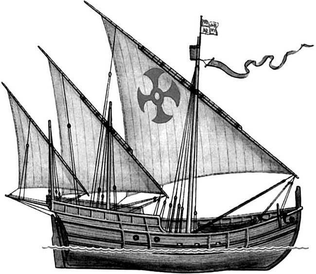 Каравелла Ниньа любимый корабль Х Колумба Колумб перед отправлением с - фото 1