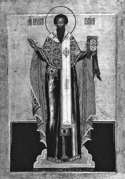 Святитель Василий Великий Икона XVIII в По смерти Макрины Василий на 17м - фото 2