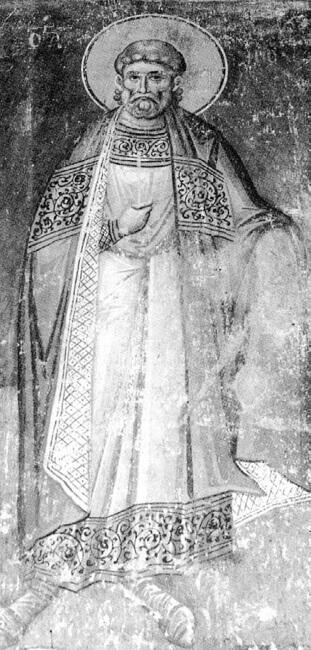 Мученик Амфиан Иконописец Мануил Панселин Фреска Ок 1290 г Афон Монастырь - фото 4