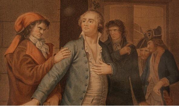 Людовика XVI выводят на казнь из тюрьмы 10 часов утра 21 января 1793 года - фото 8