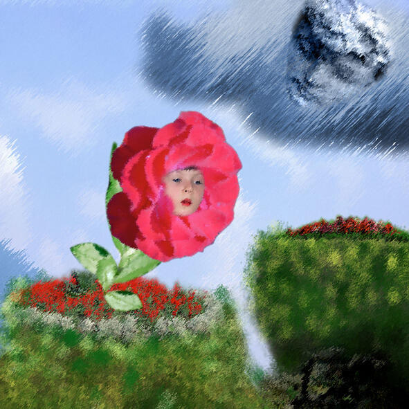 Рисунок Галины Маларёвой Цветок не испугался он только подумал Это верно - фото 3