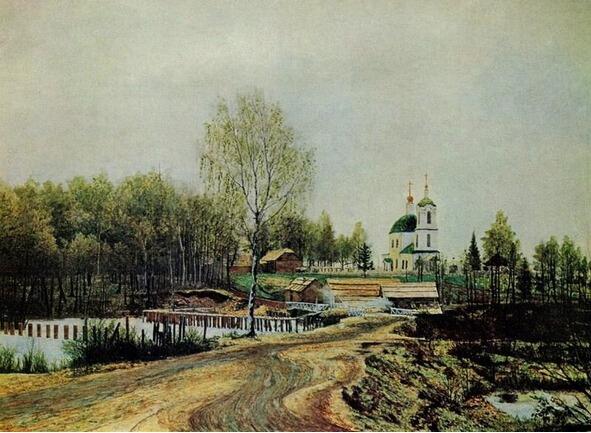 В деревне Неизвестный художник 19 век В Московском уезде Вадковские владели - фото 5