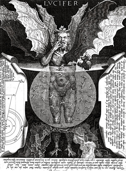 Люцифер Гравюра Корнеллиуса Галле по картине Людовико Чиголи 15911650 гг - фото 2