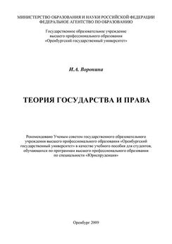 Ирина Воронина - Теория государства и права