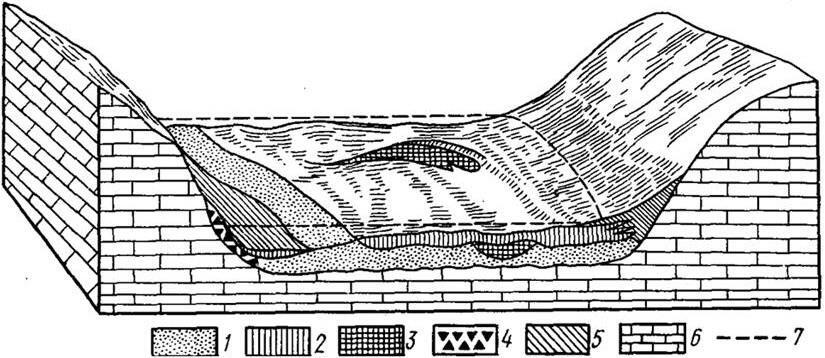 Рисунок 6 Схема строения аллювия равнинной реки 1 русловой аллювий 2 - фото 9