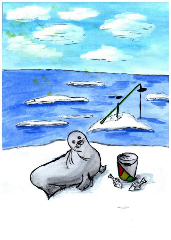 И была у тюленя мечта Хотел Лёня найти себе друга Одиноко ему было Грустно - фото 2