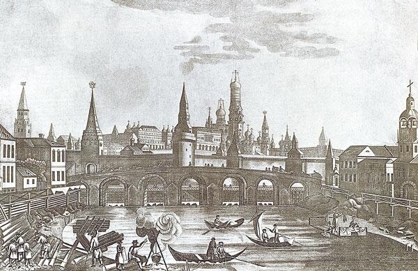 Вид Кремля из Замоскворечья Гравюра М И Махаева XVIII век Название улицы - фото 5