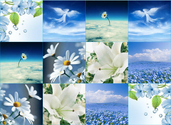 Коллаж Небесные цветы Автор Наталья Лешукова Прикосновение любви - фото 1