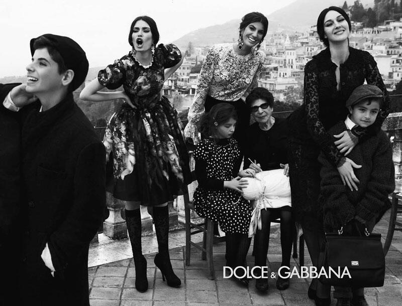 Рекламная фотосессия DolceGabbana коллекции осень 2013 с участием Моники - фото 40
