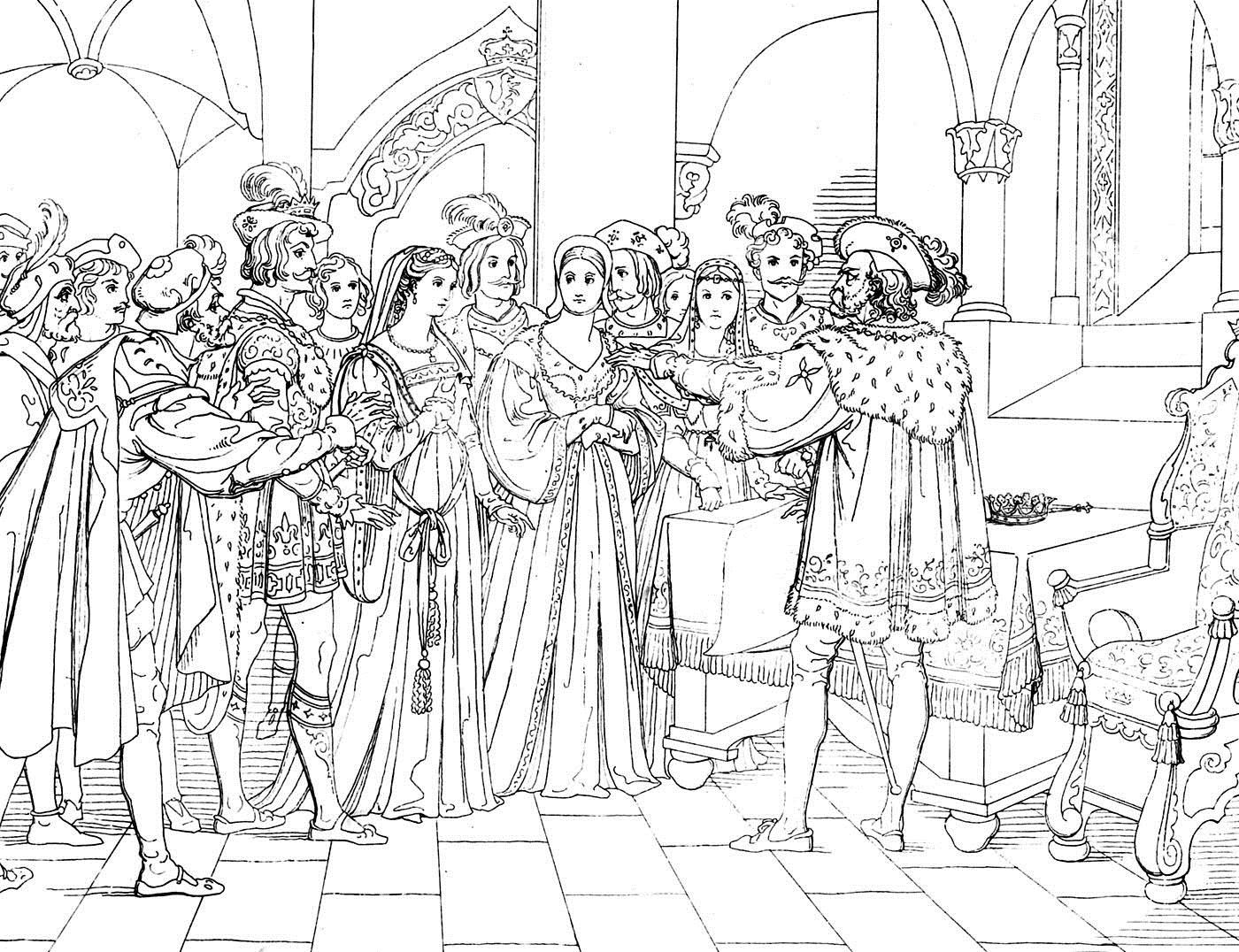 Король Лир его дочери и придворные Лир приказал одному из своих придворных - фото 1
