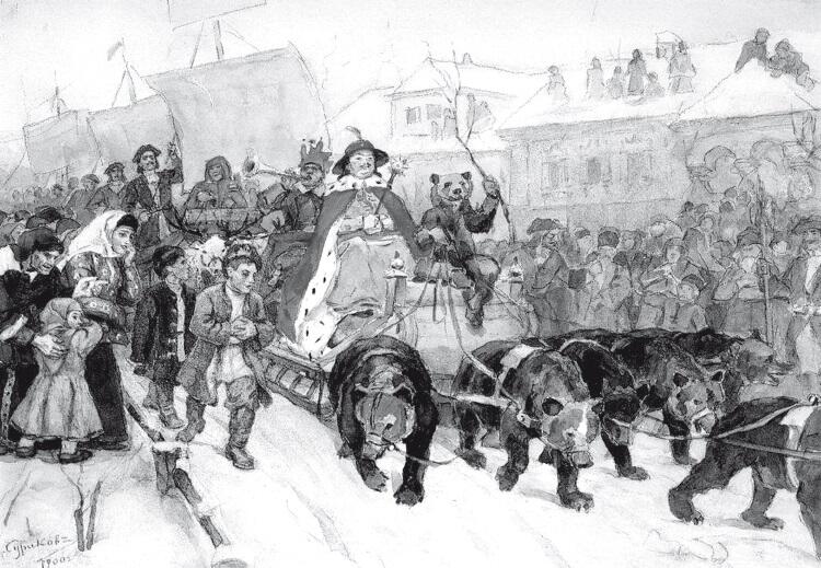 Большой маскарад в 1722 году на улицах Москвы с участием Петра I и князякесаря - фото 3